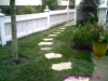 stone walkway white house