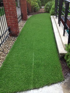 SynLawn is great for small yards, it's synthetic looks great and maintenance free.